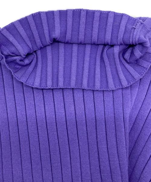 ADORE（アドーア）ADORE (アドーア) ロールアップタートルリブニット パープル サイズ:38の古着・服飾アイテム