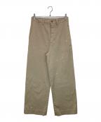 BRILLブリル）の古着「ペイントチノパンツ」｜ベージュ