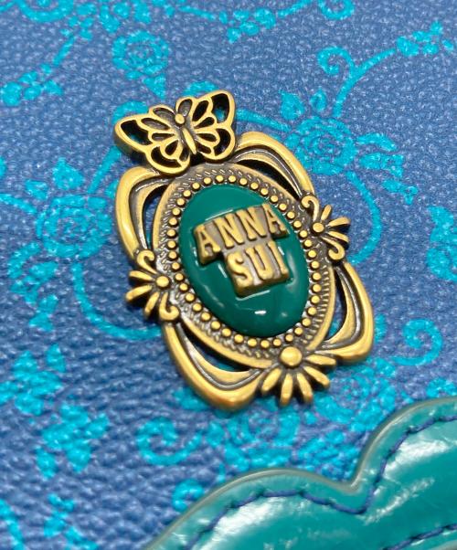 ANNA SUI（アナスイ）ANNA SUI (アナスイ) リーブル 内Lファスナー二つ折り財布 ブルー サイズ:-の古着・服飾アイテム