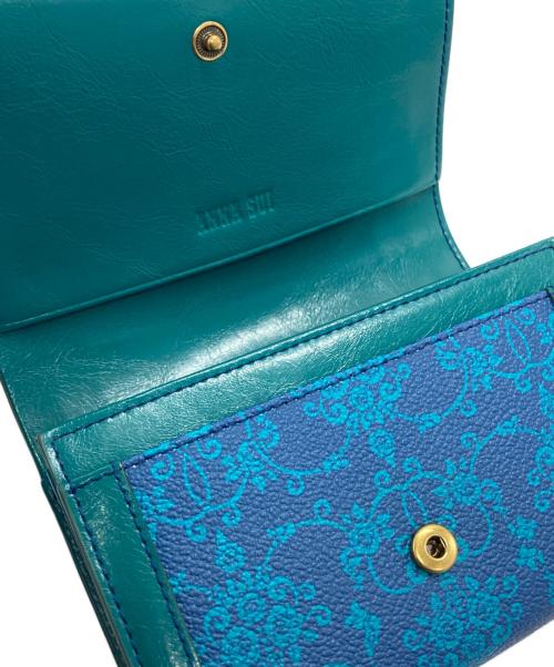 ANNA SUI（アナスイ）ANNA SUI (アナスイ) リーブル 内Lファスナー二つ折り財布 ブルー サイズ:-の古着・服飾アイテム