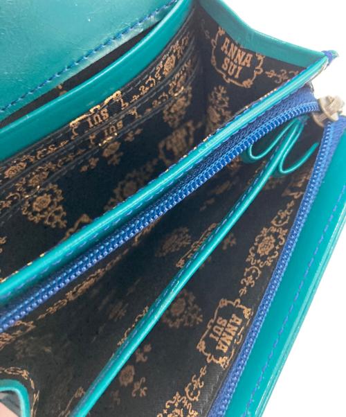 ANNA SUI（アナスイ）ANNA SUI (アナスイ) リーブル 内Lファスナー二つ折り財布 ブルー サイズ:-の古着・服飾アイテム