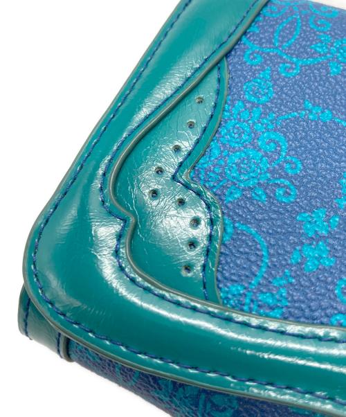 ANNA SUI（アナスイ）ANNA SUI (アナスイ) リーブル 内Lファスナー二つ折り財布 ブルー サイズ:-の古着・服飾アイテム