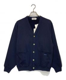 Gymphlex（ジムフレックス）の古着「Vネックスウェットカーディガン」｜ネイビー