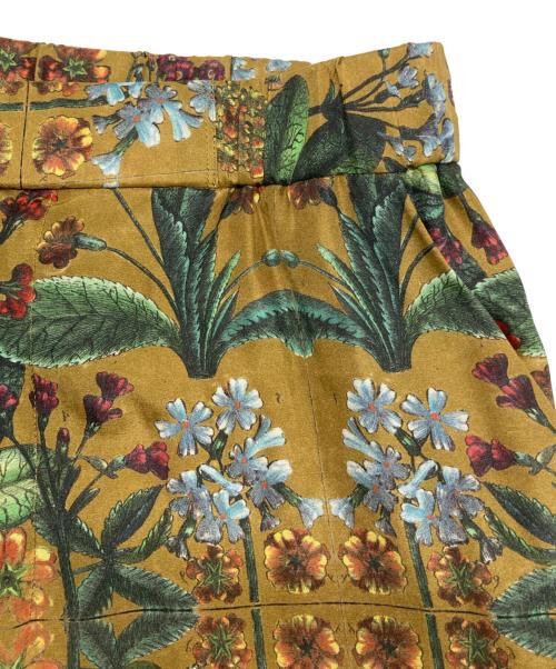 CABAN（キャバン）CABaN (キャバン) シルク パレルモフラワープリントワイドパンツ イエロー サイズ:Sの古着・服飾アイテム
