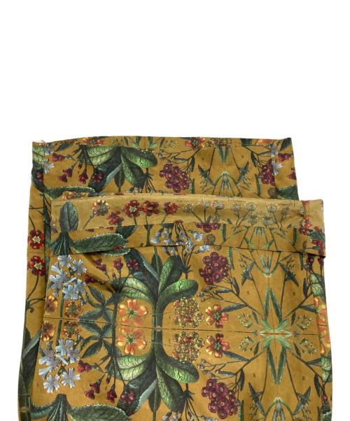 CABAN（キャバン）CABaN (キャバン) シルク パレルモフラワープリントワイドパンツ イエロー サイズ:Sの古着・服飾アイテム