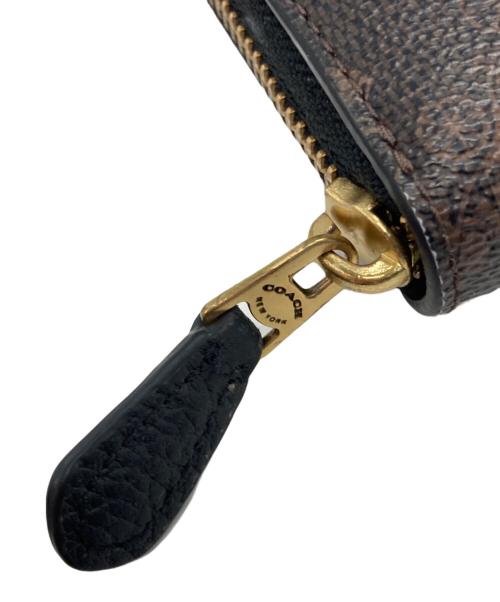 COACH（コーチ）COACH (コーチ) アコーディオン ジップ ウォレット・ホース アンド キャリッジ プリント ブラウン サイズ:-の古着・服飾アイテム