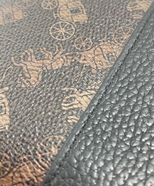 COACH（コーチ）COACH (コーチ) アコーディオン ジップ ウォレット・ホース アンド キャリッジ プリント ブラウン サイズ:-の古着・服飾アイテム