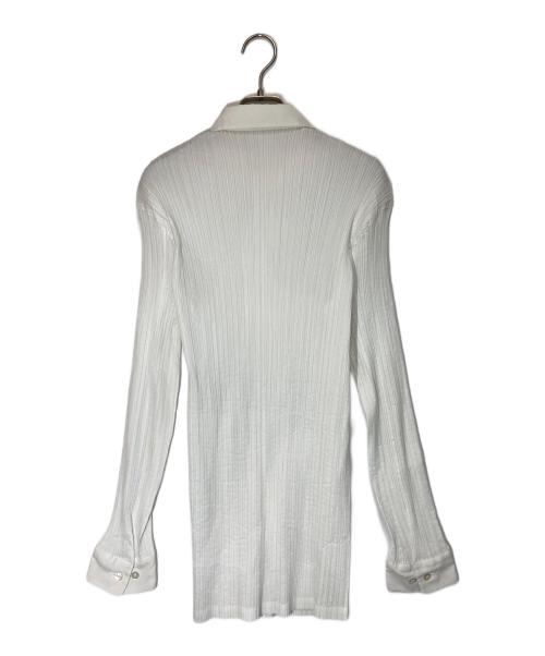 ISSEY MIYAKE MEN（イッセイミヤケメン）ISSEY MIYAKE MEN (イッセイミヤケメン) プリーツシャツ ホワイト サイズ:SIZE Lの古着・服飾アイテム
