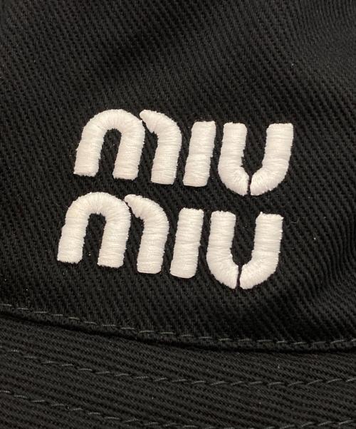 MIU MIU（ミュウミュウ）MIU MIU (ミュウミュウ) バケットハット ブラック サイズ:Sの古着・服飾アイテム