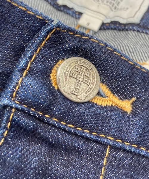 THE CRIMIE（ザ クライミー）THE CRIMIE (ザ クライミー) BORN RUDE STRETCH JAPANEASE SELVEDGE DENIM TAPERED JEANS インディゴ サイズ:Sの古着・服飾アイテム