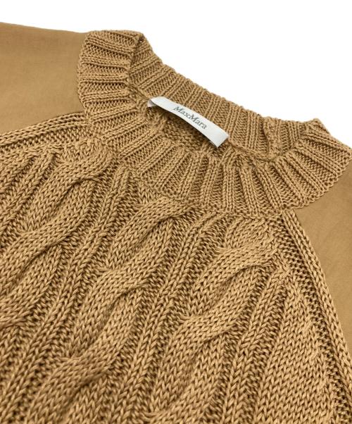 MaxMara（マックスマーラ）MaxMara (マックスマーラ) 切替ニット ブラウン サイズ:Sの古着・服飾アイテム