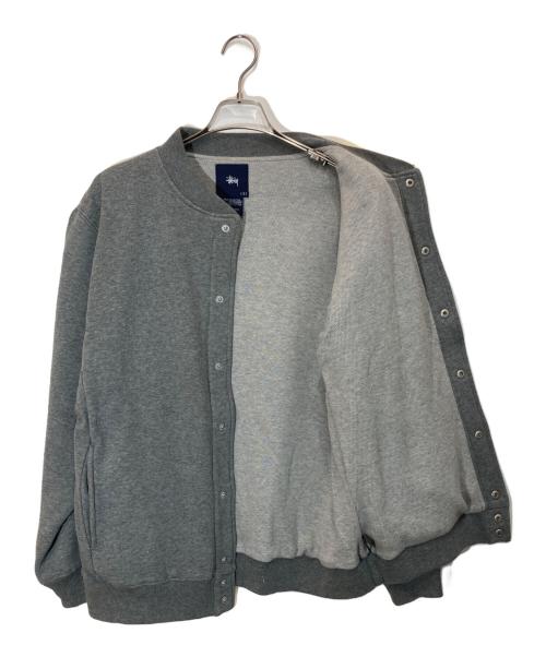 stussy（ステューシー）stussy (ステューシー) スナップスウェットジャケット グレー サイズ:Sの古着・服飾アイテム