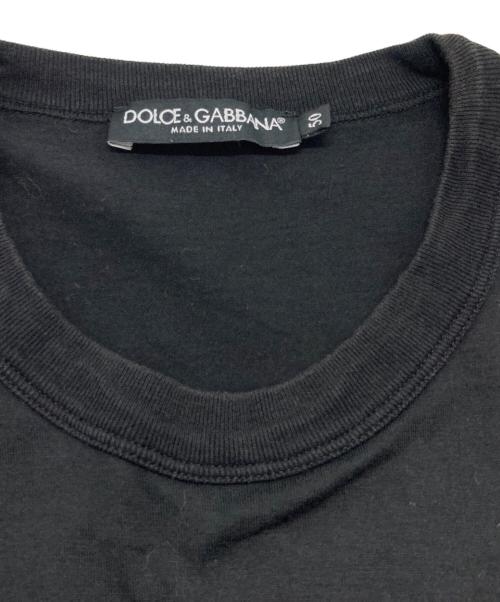 DOLCE & GABBANA（ドルチェ＆ガッバーナ）DOLCE & GABBANA (ドルチェ＆ガッバーナ) プレートロゴTシャツ ブラック サイズ:50の古着・服飾アイテム