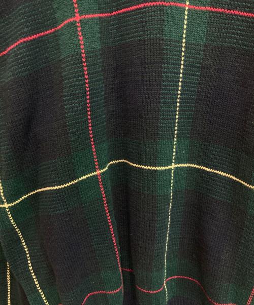 POLO RALPH LAUREN（ポロ・ラルフローレン）POLO RALPH LAUREN (ポロ・ラルフローレン) 襟付ニット ネイビー×グリーン サイズ:Lの古着・服飾アイテム