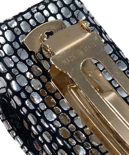 Salvatore Ferragamo（サルヴァトーレ フェラガモ）Salvatore Ferragamo (サルヴァトーレ フェラガモ) メタリックシルバーバレッタ シルバーの古着・服飾アイテム