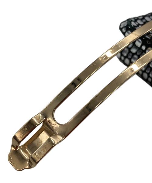 Salvatore Ferragamo（サルヴァトーレ フェラガモ）Salvatore Ferragamo (サルヴァトーレ フェラガモ) メタリックシルバーバレッタ シルバーの古着・服飾アイテム