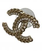 CHANELシャネル）の古着「ココマーク ラインストーン ピアス」｜ゴールド