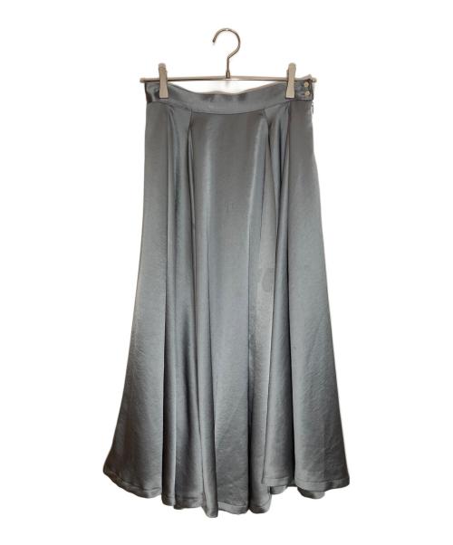 foufou（フーフー）foufou (フーフー) open collar satin blouse / satin flair skirt グリーン サイズ:SIZE 1の古着・服飾アイテム