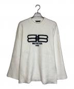BALENCIAGAバレンシアガ）の古着「フロントビッグBBロゴニット」｜ホワイト