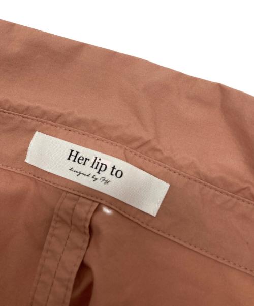 HER LIP TO（ハーリップトゥ）Her lip to (ハーリップトゥ) シャツワンピース レッド サイズ:XLの古着・服飾アイテム
