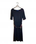 BLUE LABEL CRESTBRIDGEブルーレーベルクレストブリッジ）の古着「ノヴァチェックベルトワンピース」｜ネイビー