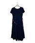 BLUE LABEL CRESTBRIDGE (ブルーレーベルクレストブリッジ) ノバチェックベルトワンピース ネイビー サイズ:38：4000円