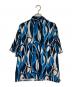 NARA CAMICIE (ナラカミーチェ) ウェーブ幾何プリント半袖ブラウスセットアップ ブルー サイズ:2：7000円