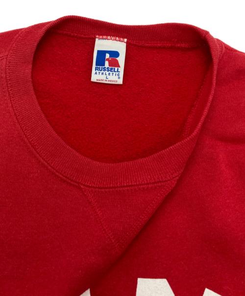 RUSSELL ATHLETIC（ラッセルアスレチック）RUSSELL ATHLETIC (ラッセルアスレチック) プリントスウェット レッド サイズ:SIZE Lの古着・服飾アイテム