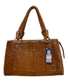 RODANIA（ロダニア）の古着「クロコダイルハンドバッグ」｜ブラウン