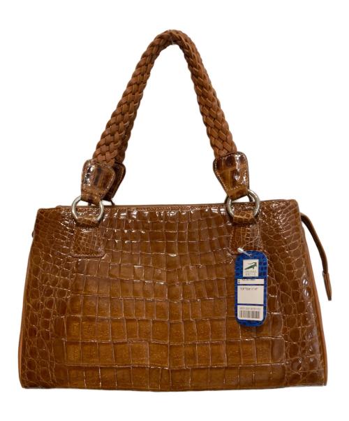 RODANIA（ロダニア）RODANIA (ロダニア) クロコダイルハンドバッグ ブラウン サイズ:-の古着・服飾アイテム