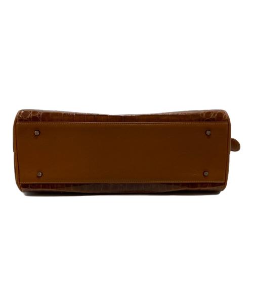 RODANIA（ロダニア）RODANIA (ロダニア) クロコダイルハンドバッグ ブラウン サイズ:-の古着・服飾アイテム