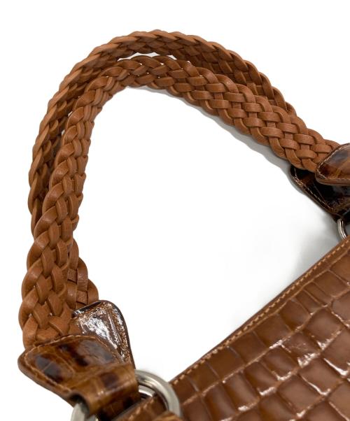 RODANIA（ロダニア）RODANIA (ロダニア) クロコダイルハンドバッグ ブラウン サイズ:-の古着・服飾アイテム