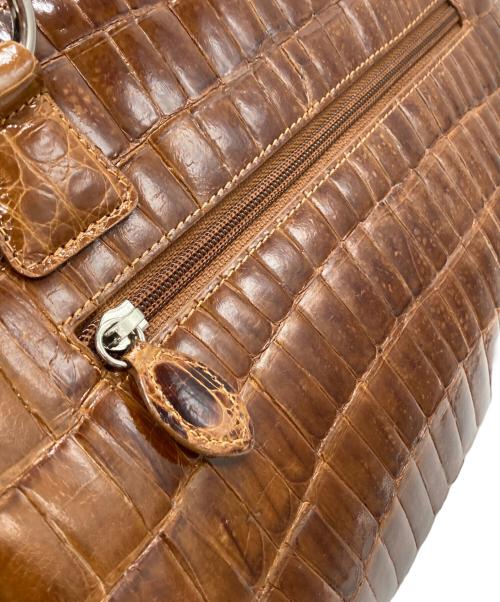 RODANIA（ロダニア）RODANIA (ロダニア) クロコダイルハンドバッグ ブラウン サイズ:-の古着・服飾アイテム