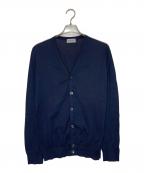 JOHN SMEDLEYジョンスメドレー）の古着「シーアイランドコットンVネックカーディガン」｜ネイビー