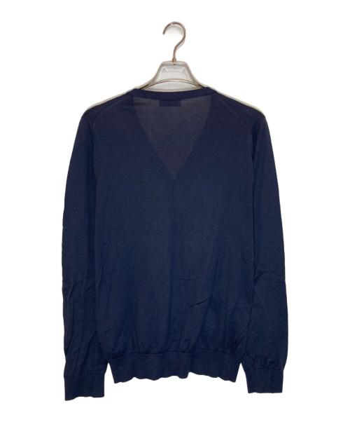 JOHN SMEDLEY（ジョンスメドレー）JOHN SMEDLEY (ジョンスメドレー) シーアイランドコットンVネックカーディガン ネイビー サイズ:Lの古着・服飾アイテム