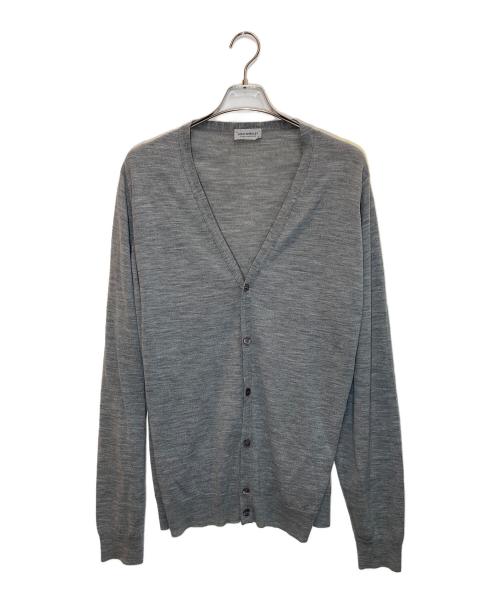 JOHN SMEDLEY（ジョンスメドレー）JOHN SMEDLEY (ジョンスメドレー) メリノウールVネックカーディガン グレー サイズ:XLの古着・服飾アイテム