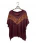 Vivienne Westwood RED LABEL（ヴィヴィアンウエストウッドレッドレーベル）の古着「オーブバンダナプリントTシャツ」｜ボルドー