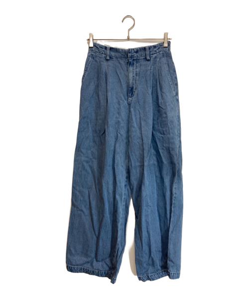 SLOBE IENA（スローブ イエナ）SLOBE IENA (スローブ イエナ) LEDENIM TUCK TROUSERデニム インディゴ サイズ:36の古着・服飾アイテム