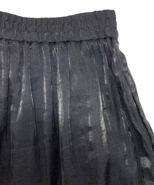 ISSEY MIYAKE（イッセイミヤケ）ISSEY MIYAKE (イッセイミヤケ) シャイニーシアーパンツ ブラック サイズ:Mの古着・服飾アイテム