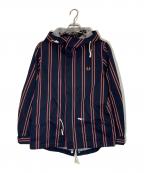 FRED PERRYフレッドペリー）の古着「ストライプショートモッズコート」｜ネイビー