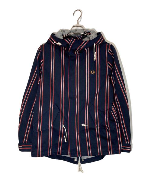 FRED PERRY（フレッドペリー）FRED PERRY (フレッドペリー) ストライプショートモッズコート ネイビー サイズ:Mの古着・服飾アイテム