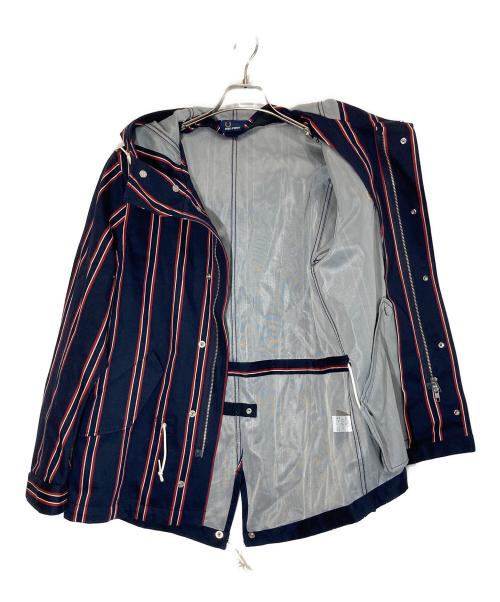 FRED PERRY（フレッドペリー）FRED PERRY (フレッドペリー) ストライプショートモッズコート ネイビー サイズ:Mの古着・服飾アイテム