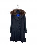 BURBERRY BLUE LABELバーバリー ブルー レーベル）の古着「フォックスファーライナー付トレンチコート」｜ブラック