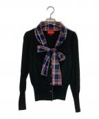 Vivienne Westwood RED LABELヴィヴィアンウエストウッドレッドレーベル）の古着「ボウタイデザインカーディガン」｜ブラック