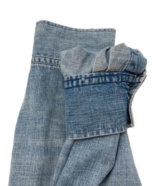 REMI RELIEF（レミレリーフ）REMI RELIEF (レミレリーフ) デニムフリンジシャツジャケット ブルー サイズ:Ⅿの古着・服飾アイテム