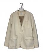Spick and Spanスピック＆スパン）の古着「プレーンウィーブVカラージャケット」｜ベージュ