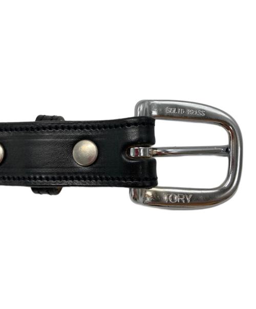 TORY LEATHER（トリーレザー）TORY LEATHER (トリーレザー) Bridle Leather Clincher Belt Featuring metal clinchers down the center ブラック サイズ:-の古着・服飾アイテム