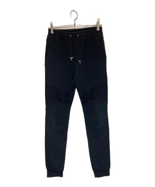 BALMAIN（バルマン）BALMAIN (バルマン) FLOCKED JOGGING PANTS ブラック サイズ:Sの古着・服飾アイテム
