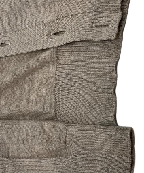 ami（アミ）ami (アミ) ハートロゴ メリノウールカーディガン ベージュ サイズ:SIZE Lの古着・服飾アイテム