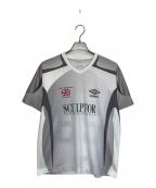 UMBRO×sculptorアンブロ×スカルプター）の古着「soccer Jersey shirt」｜ホワイト×グレー